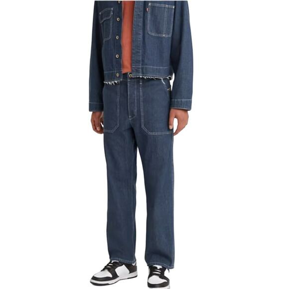 Levi's Loose Utility Straight Leg Workwear Style Medium Wash Baggy Jeans Size 32 - Picture 3 of 14